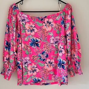 Lilly Pulitzer Off The Shoulder Top